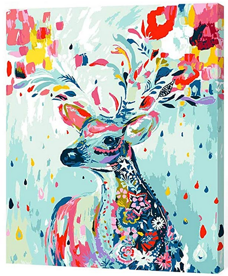 Diy Oil PaintingPaint By Numbers For Adult Kit 16 By 20 Inch Rainbow Deer 