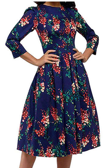 Floral Vintage Style Midi Dresses – A Thrifty Mom