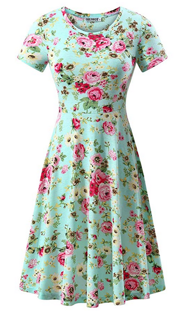 midi dress short sleeves 2019 Women's Dress