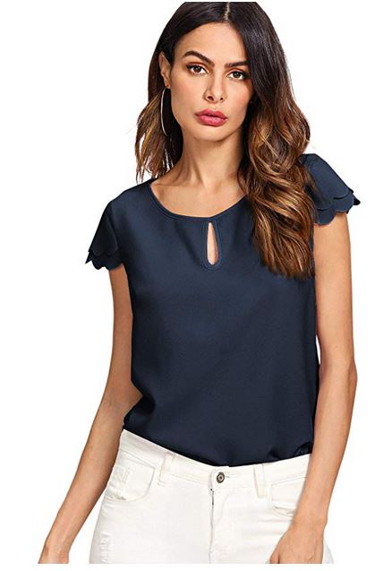 Women's Scallop Sleeve Tops - A Thrifty Mom
