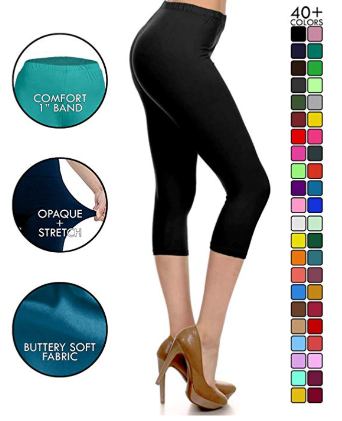 High Waisted Capri Leggings - Soft & Slim - 37+ Colors - A Thrifty Mom ...