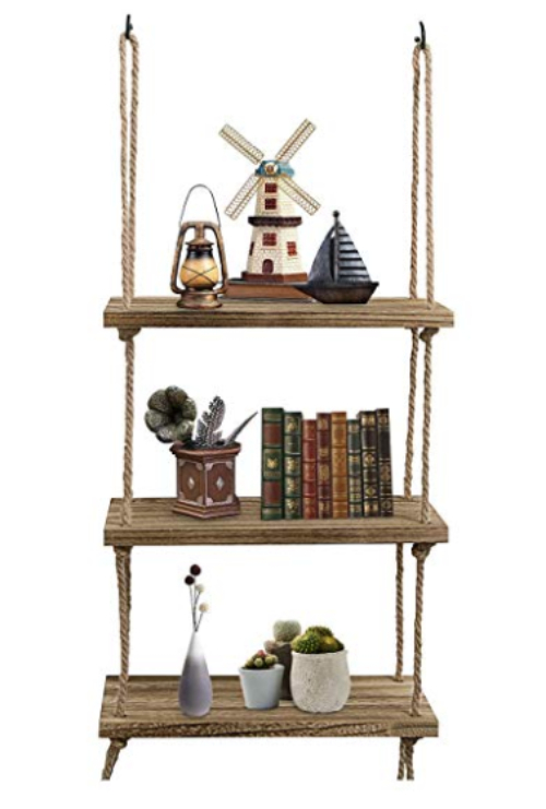 Shelves on rope A Thrifty Mom