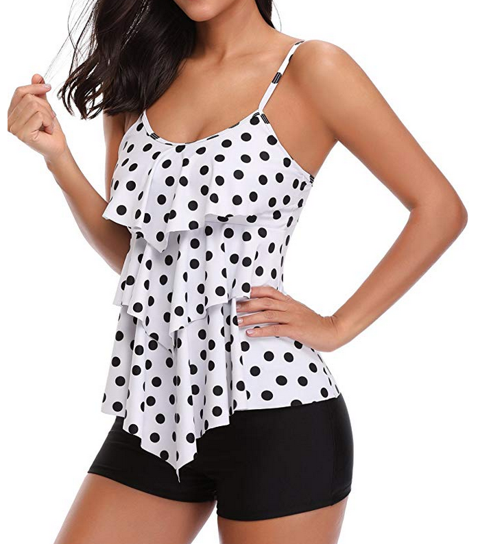 Polka Dot Tankini Swimsuit - A Thrifty Mom - Recipes, Crafts, DIY and more