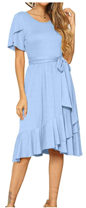 Flowy Short Sleeve Midi Dress - A Thrifty Mom - Recipes, Crafts, DIY ...