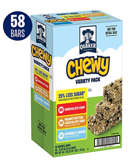 Quaker Chewy Granola Bars, Variety Pack – A Thrifty Mom