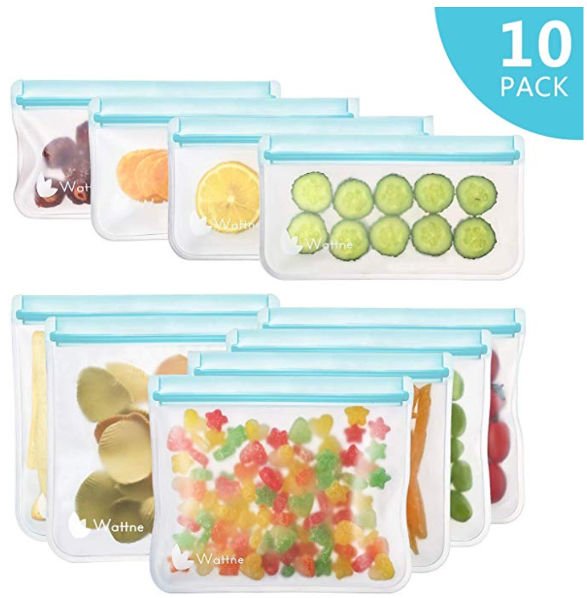 10 Pack Reusable Sandwich & Snacks Bags - A Thrifty Mom