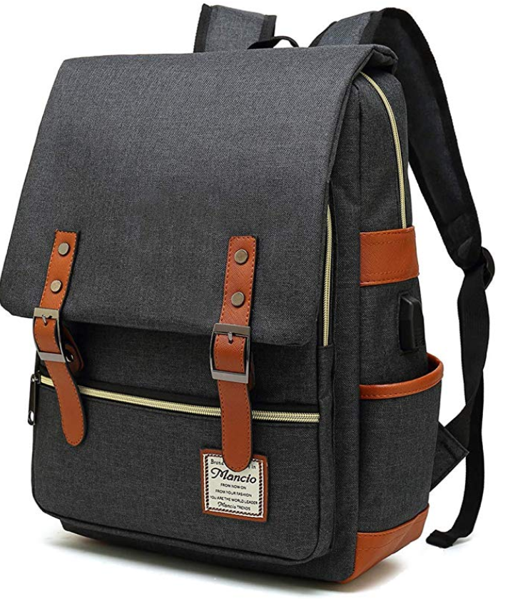 Slim Vintage Style Laptop Backpack - A Thrifty Mom