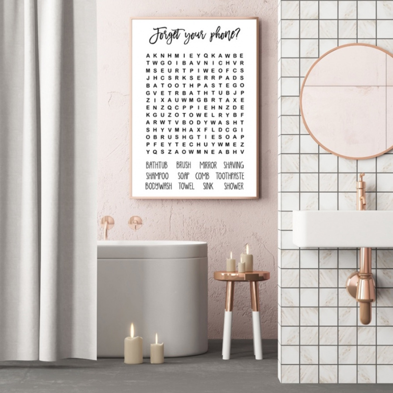your phone bathroom print A Thrifty Mom