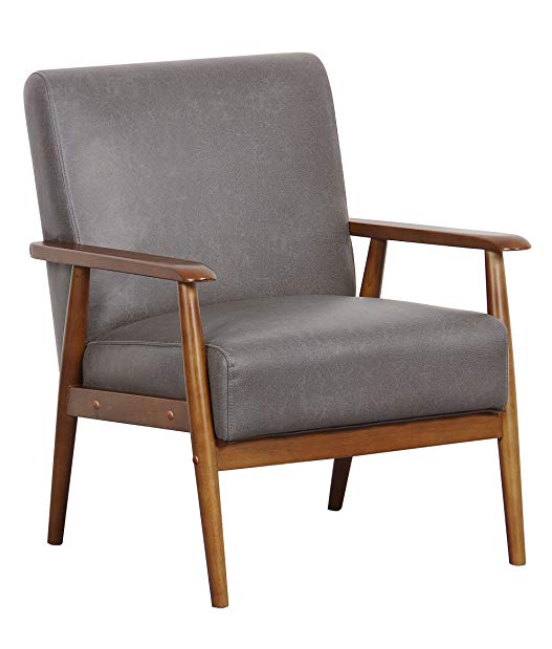 Nora 25" Upholstered Counter Stool, Solid Wood Frame, Faux