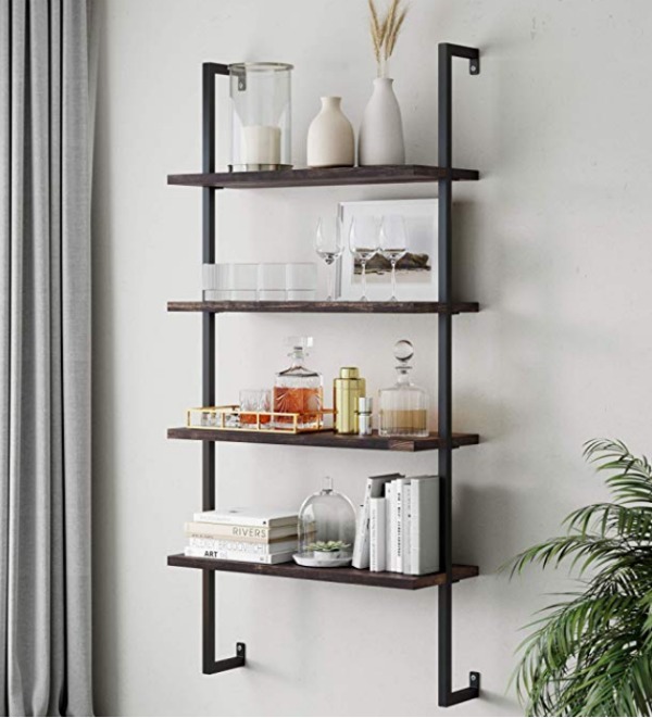 Floating industrial shelving - A Thrifty Mom - Recipes, Crafts, DIY and ...