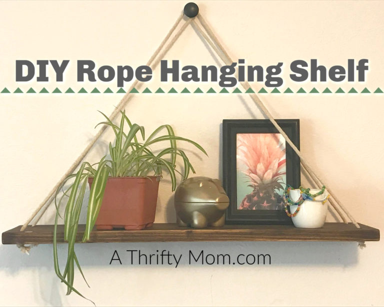 DIY Rope Hanging Shelf A Thrifty Mom Recipes, Crafts, DIY and more