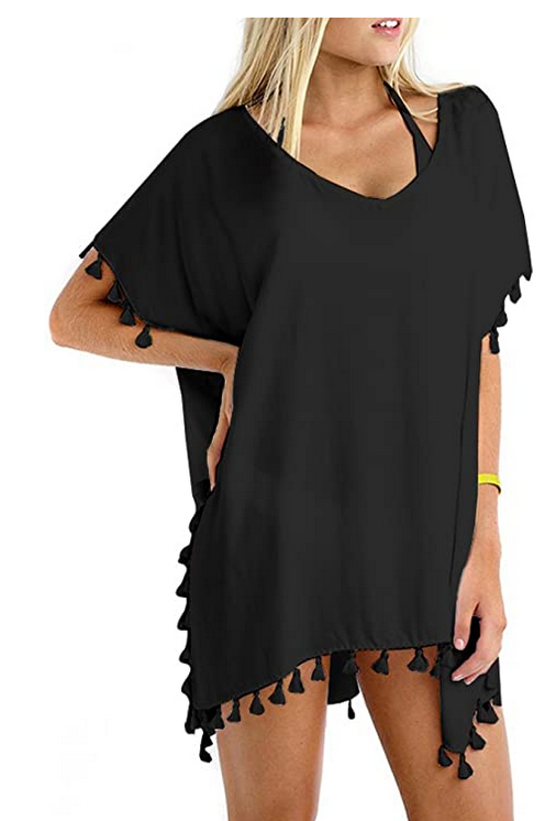 Chiffon Tassel Swimsuit Cover up - A Thrifty Mom