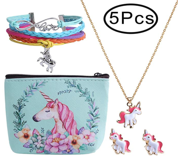 5 piece unicorn jewelry set A Thrifty Mom