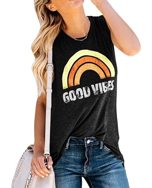 Good vibes loose fit tank top - A Thrifty Mom