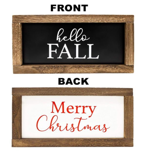 Reversible fall/Christmas sign - A Thrifty Mom - Recipes, Crafts, DIY ...