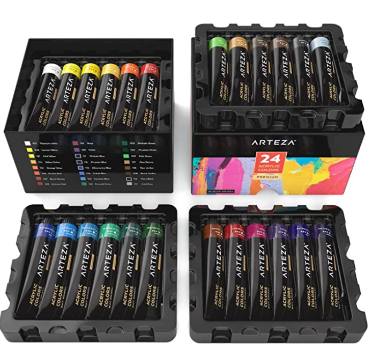 Arteza Acrylic Paint Set - A Thrifty Mom