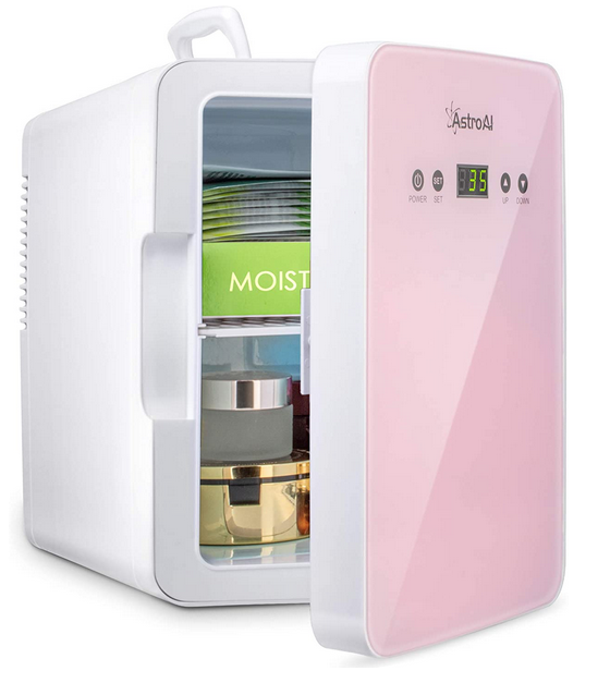 AstroAIMiniFridge6Liter8CanSkincareFridgeforBedroomwithUpgradedTemperatureControl
