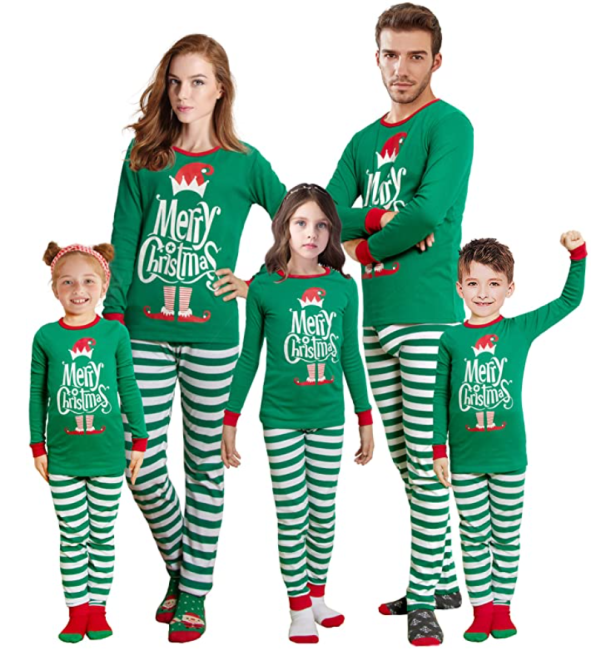 Matching Christmas pajamas for the family - A Thrifty Mom
