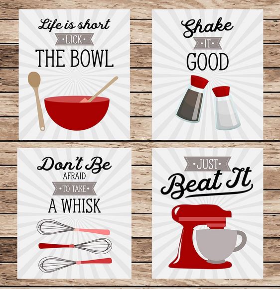 Red Retro Vintage Kitchen Wall Art Prints A Thrifty Mom Recipes