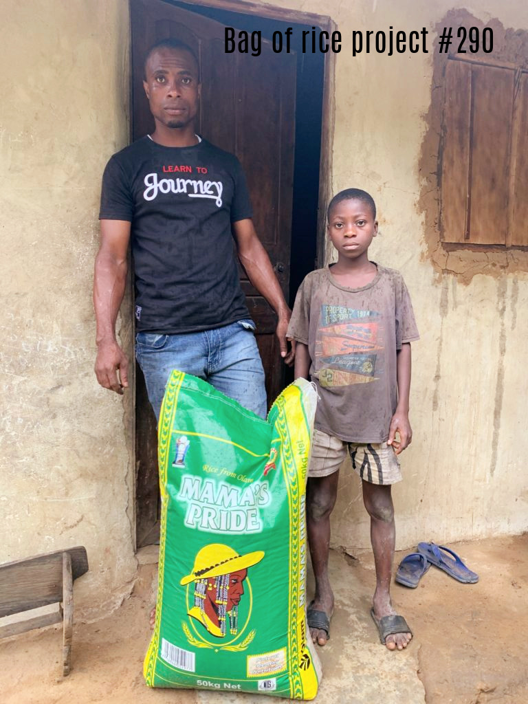 Savior Rice Bag of Rice Project #290 -A visit to the Saviour family – A Thrifty Mom