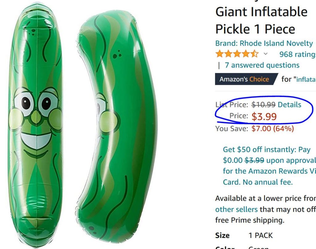 Giant Inflatable Pickle Float A Thrifty Mom Recipes, Crafts, DIY and more