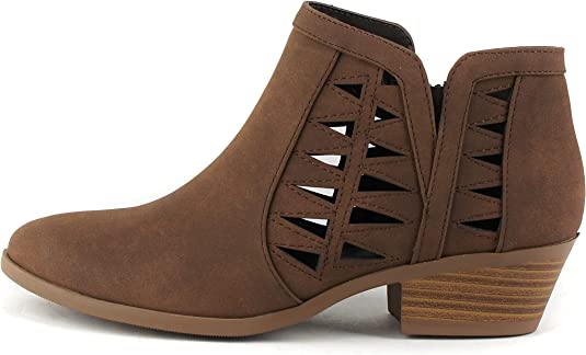 side cut out booties