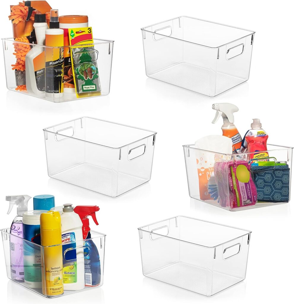 Clear space plastic bins - A Thrifty Mom