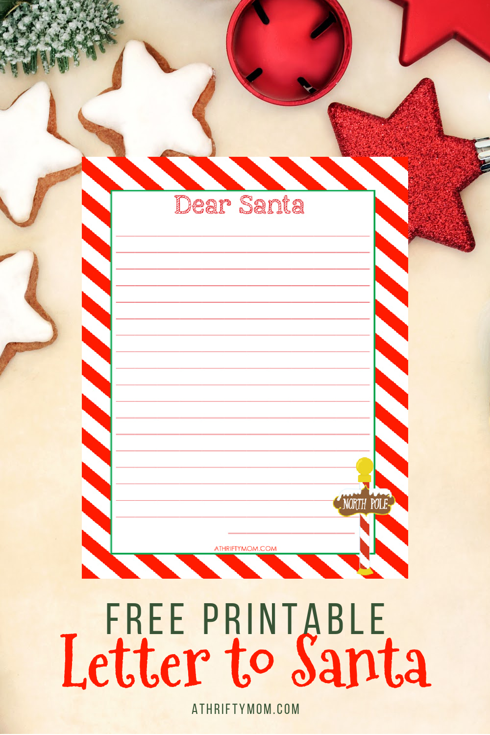 Letter to Santa free printable - A Thrifty Mom