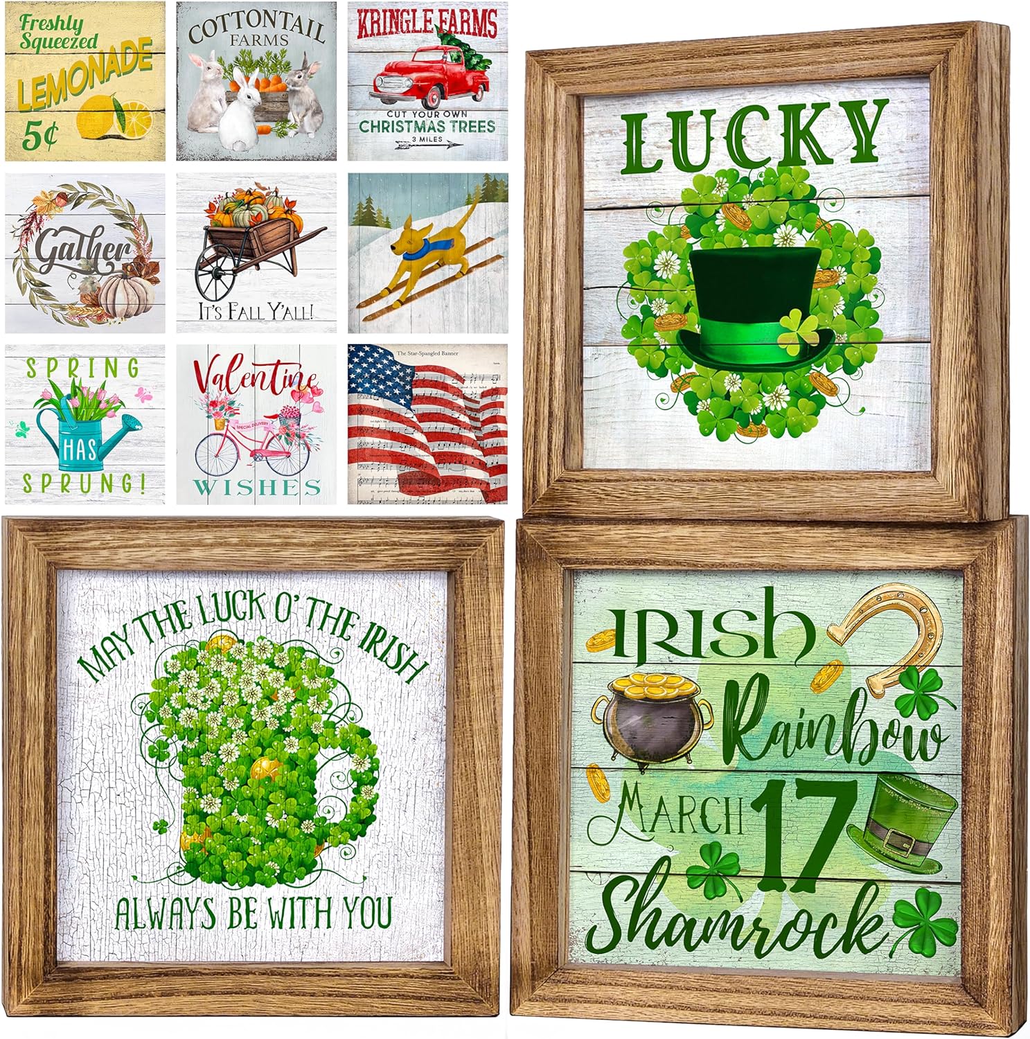 Interchangeable seasonal signs – A Thrifty Mom